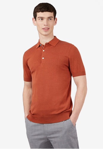 Ben Sherman red Short Sleeve Knitted Polo 7C86EAA3A3B594GS_1