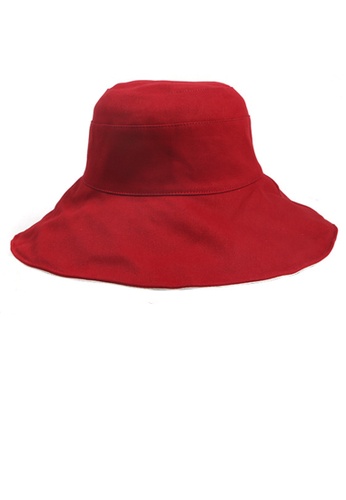 Sunnydaysweety red 2022 S/S Soft Steel Wire Big Brim Double Sided Bucket Caps A22062403RD 619CBAC04C9E65GS_1