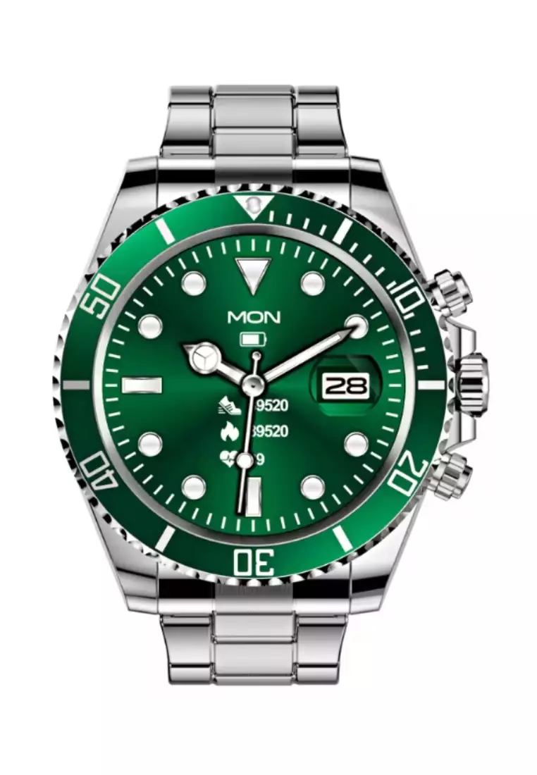 Smart Watch 46mm, Waterproof, Stainless Steel Bracelet