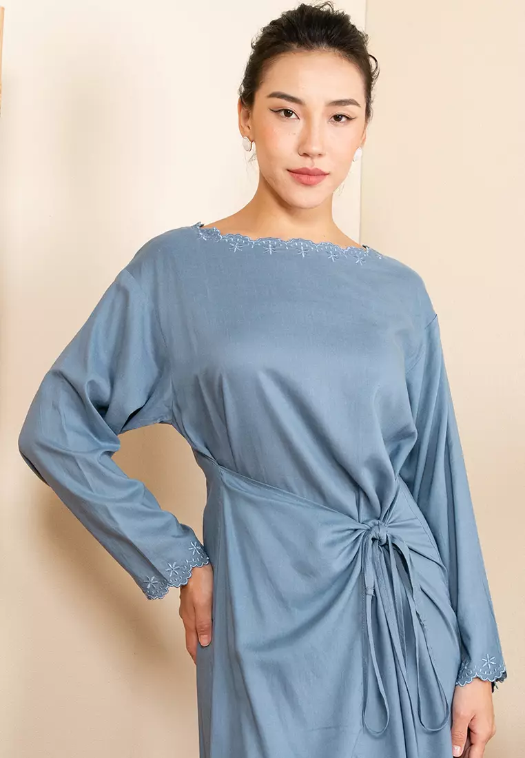 Buy ZALIA BASICS Linen Embroidery Dress 2024 Online ZALORA Singapore