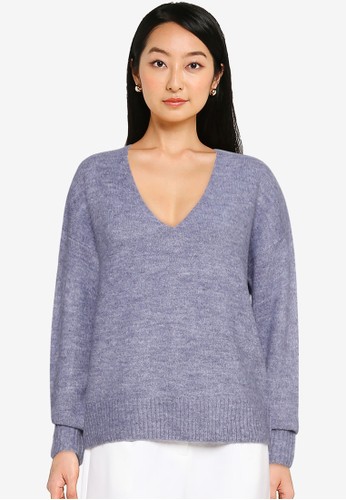 Jual Jacqueline De Yong Drea Long Sleeve V Neck Pullover Original Zalora Indonesia