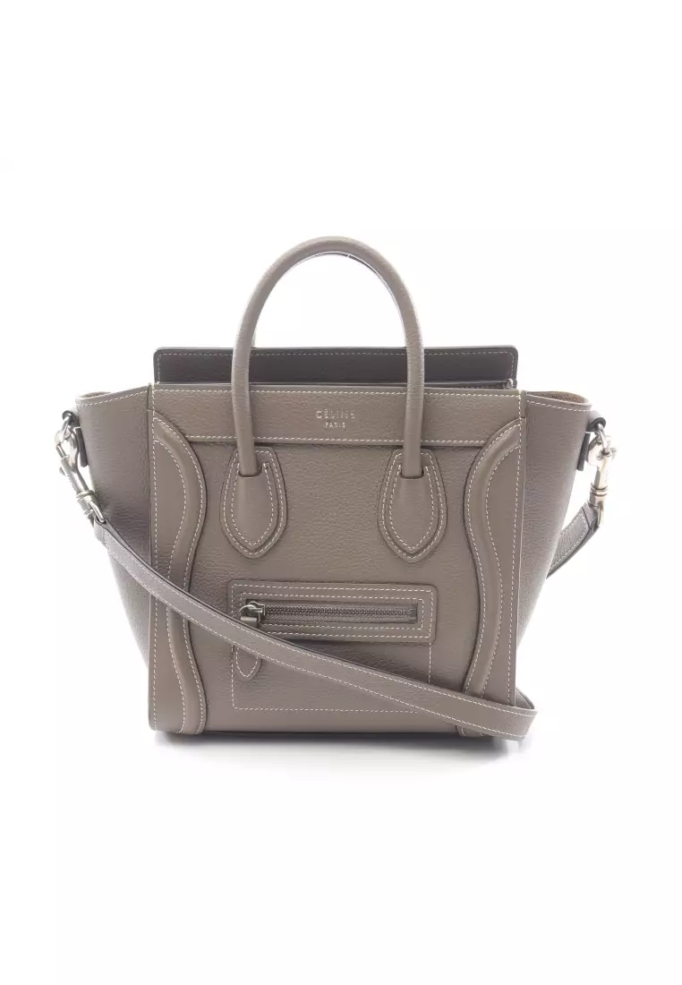 Buy Celine Pre-Loved Celine luggage nano shopper Handbag leather