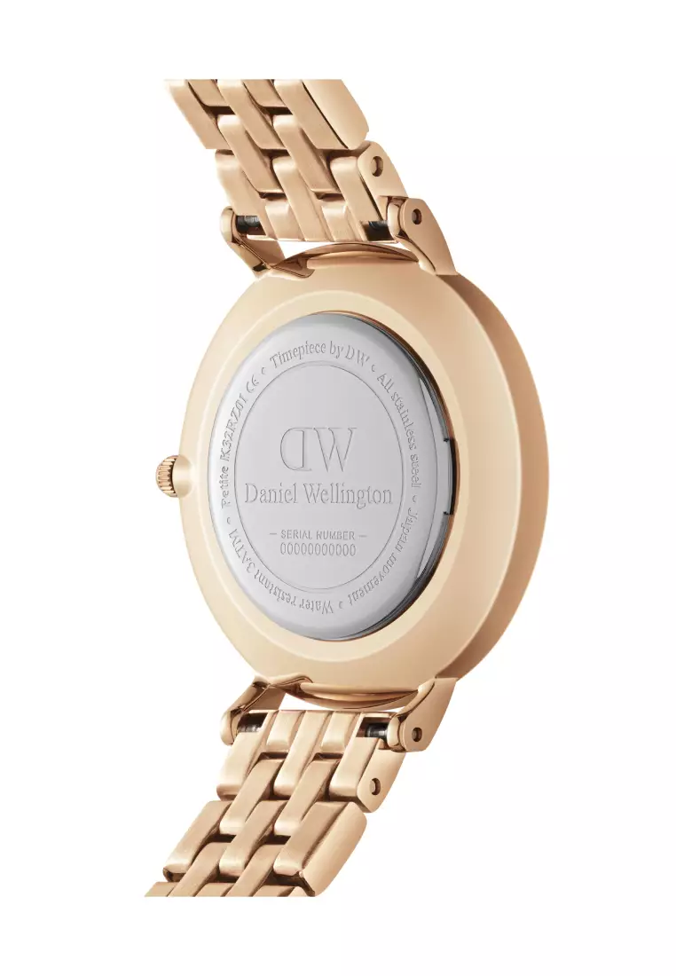 Petite 28mm Bezel 5-link White Rose Gold - DW Jam tangan wanita