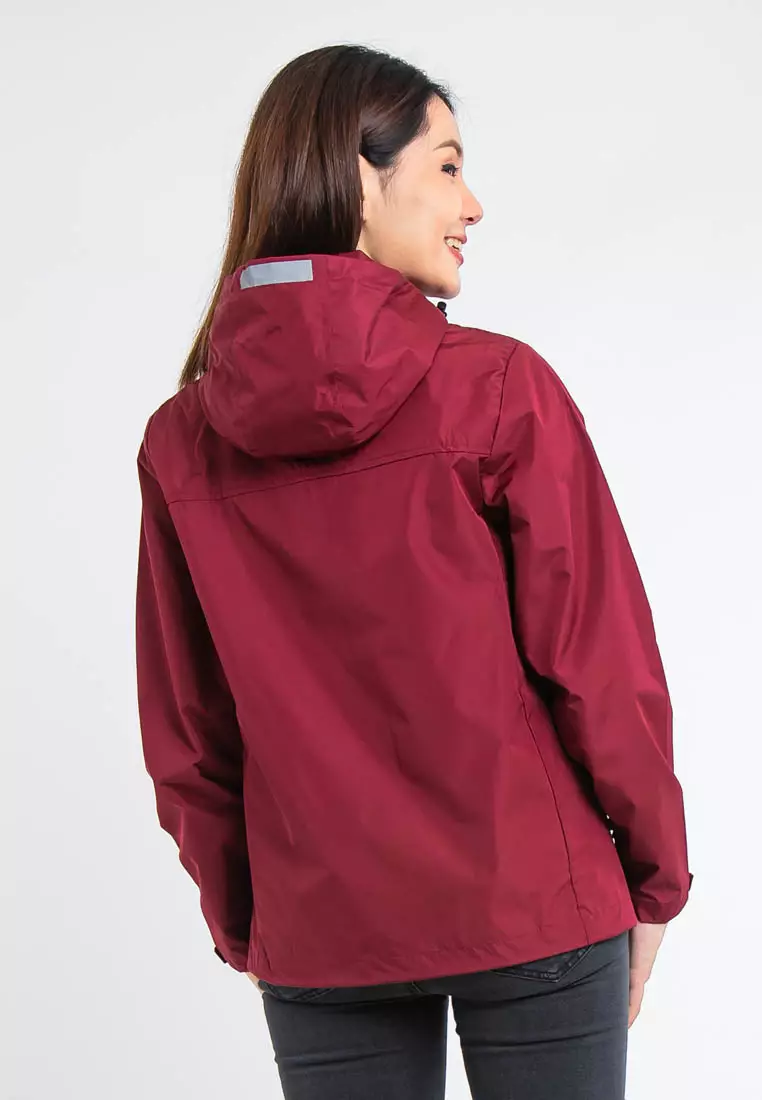 Forest Ladies Premium Windbreaker Women Trekking Biker Jacket Jogging Running Hoodie Waterproof Jacket - 830118 - 56Maroon