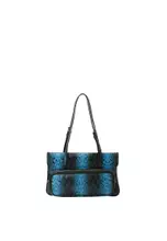 Snake Embossed Blue