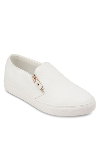 側拉鍊暗紋懶人鞋, 女鞋zalora 順豐, 休閒鞋