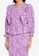 Lubna purple and multi Frill Wrap Top With Skirt Set 4823AAA05F90F2GS_2