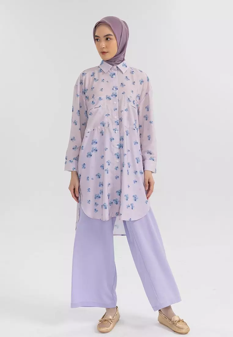 Ria Miranda Pale Pink Qistiana Shirt