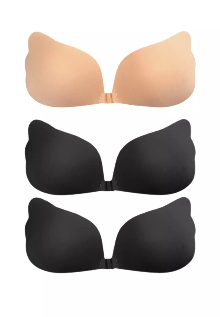 Kiss & Tell 3 Pack Angel Push Up Nubra in 1Nude and 2Black Seamless  Invisible Reusable Adhesive Stick on Wedding Bra 隐形聚拢胸胸貼 2024, Buy Kiss &  Tell Online