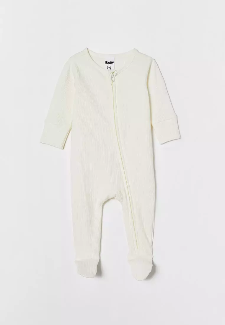 Organic Pointelle Zip Romper