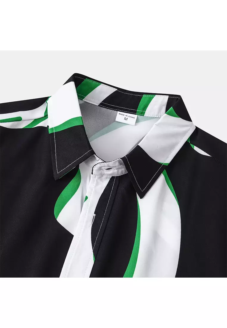 Hawaiian Print Short-Sleeved Shirt YL-C249