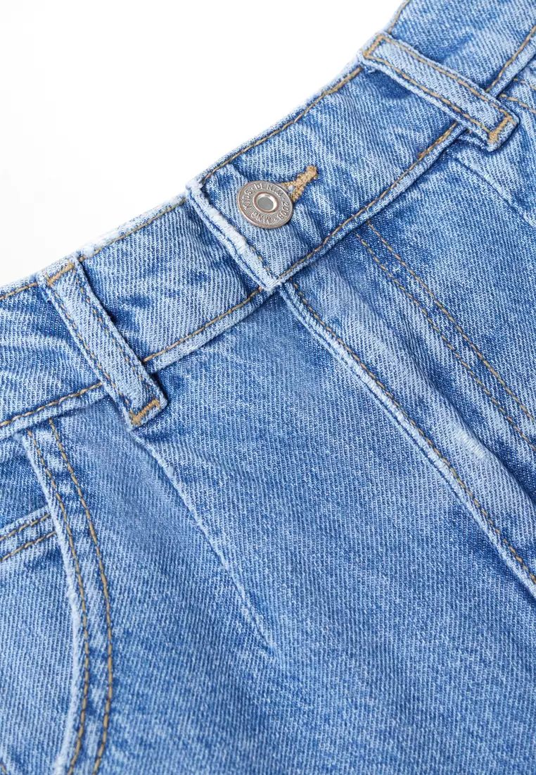 Waist Straight Slouchy Jeans