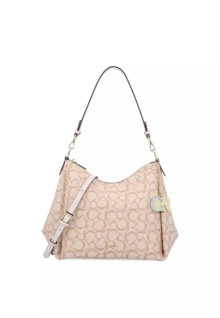 Buy Carlo Rino Medium Beige Carlo GEO Shoulder Bag Online | ZALORA Malaysia