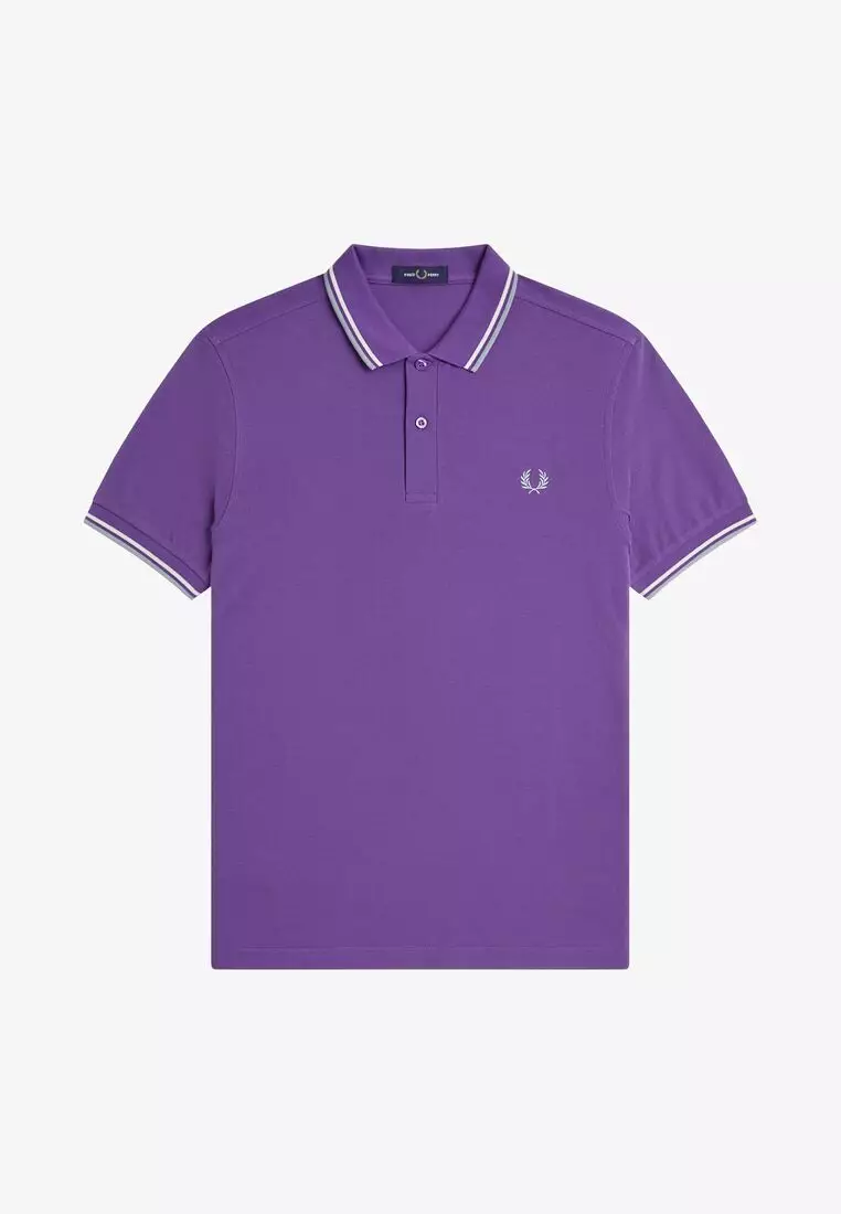 ポロシャツ FRED PERRY The Fred Perry Shirt M3600 AMETHYST ECRU SILVER M3600 - Amethyst / Ecru / Silver Blue | The Fred Perry Shirt