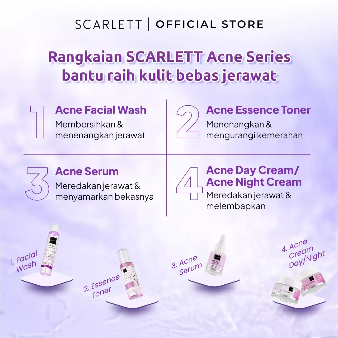 Scarlett Whitening Acne Night Cream