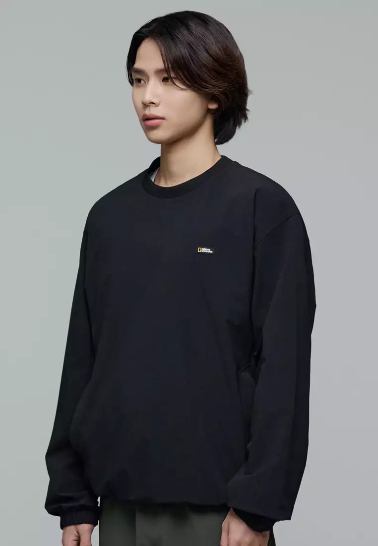 【NATIONAL GEOGRAPHIC】アルケロン 起毛 WOVEN SWEATSHIRT National Geographic Unisex ARCHELON Woven Stretch Sweatshirt