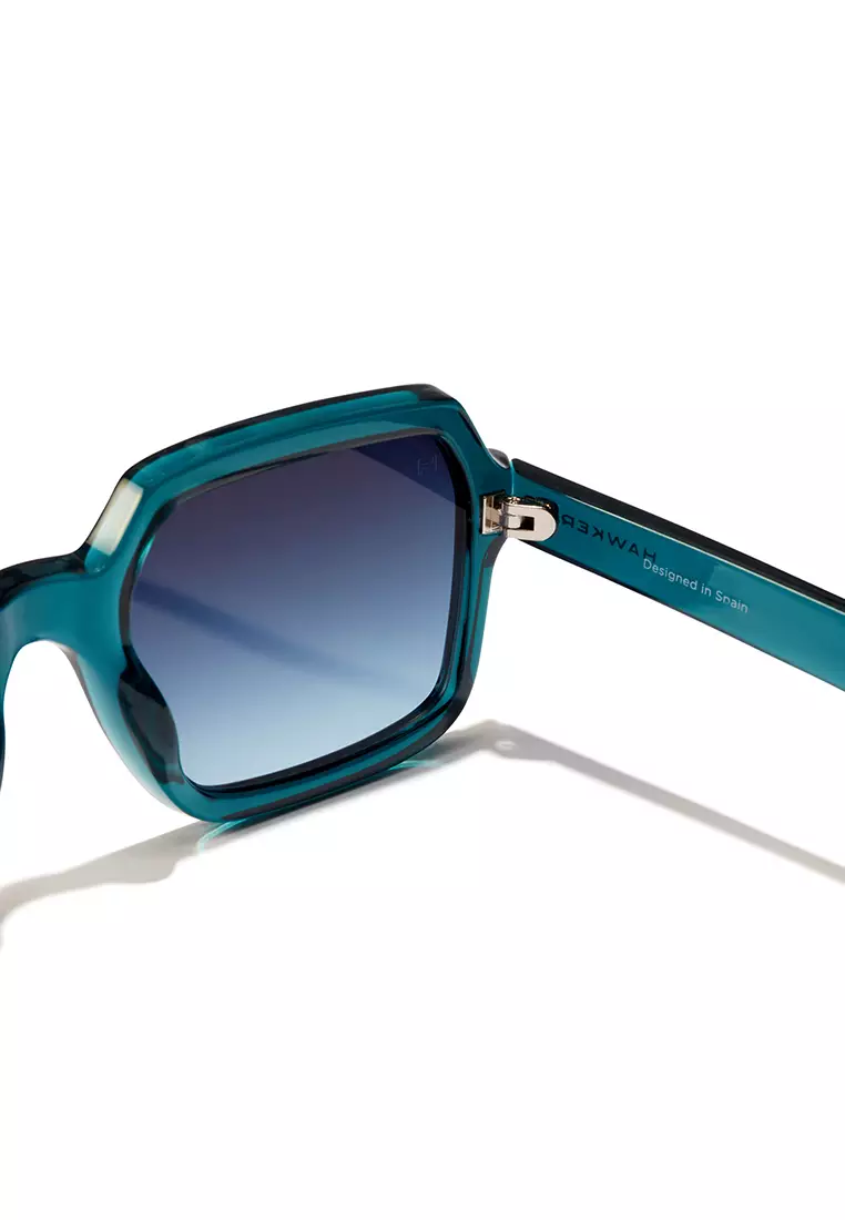 HAWKERS Ocean Blue Denim Minimal Max Sunglasses For Men And Women, Unisex. Official Product Designed In Spain