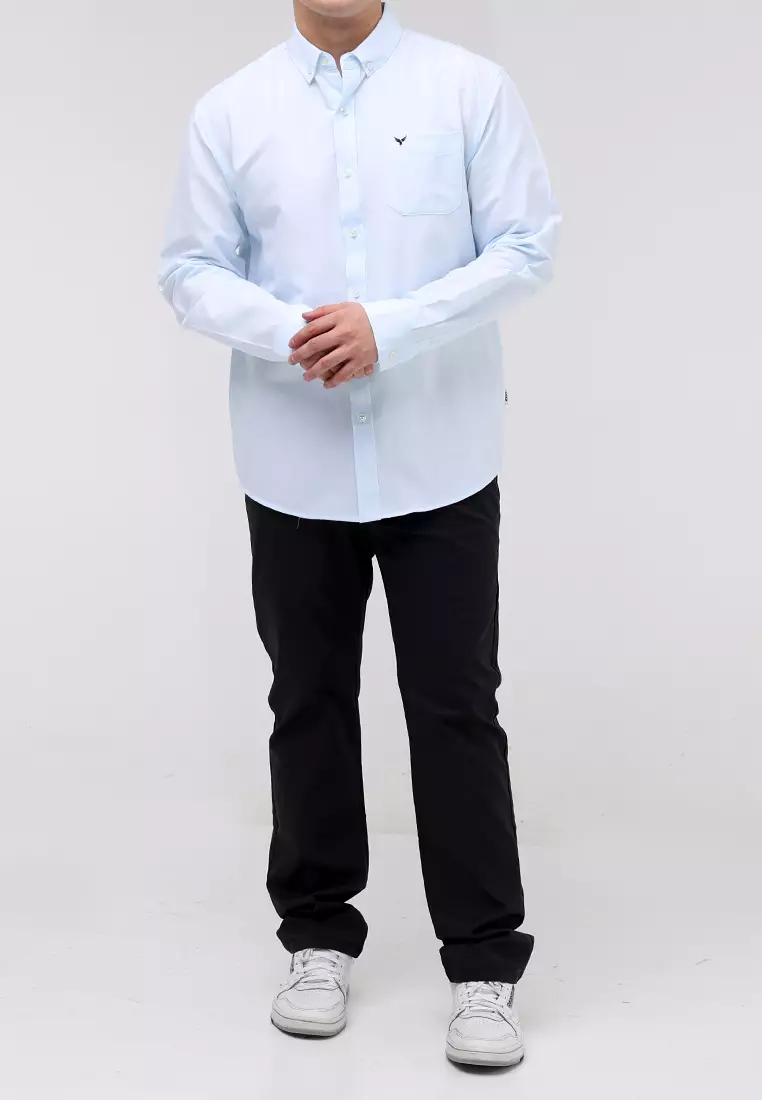 Woven Oxford Polo Long Sleeves