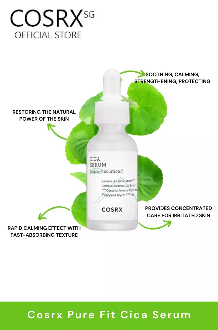Cosrx Pure Fit Cica Serum 30ml (Soothing, Calming, Strengthening, Protecting)(Exp:2027.05.19)