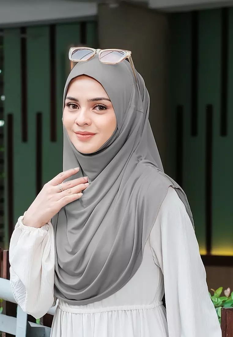 HIJAB INSTAN FATHIA - DARK GREY