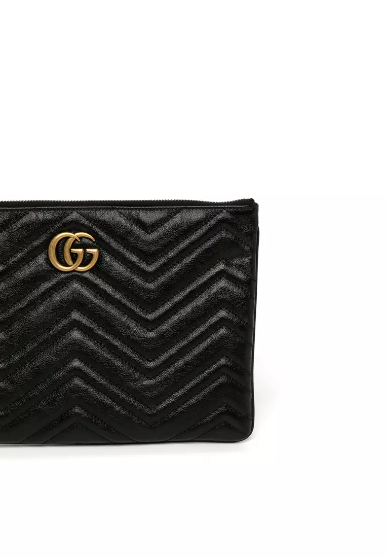 Gucci Matelasse Chevron Leather Pouch