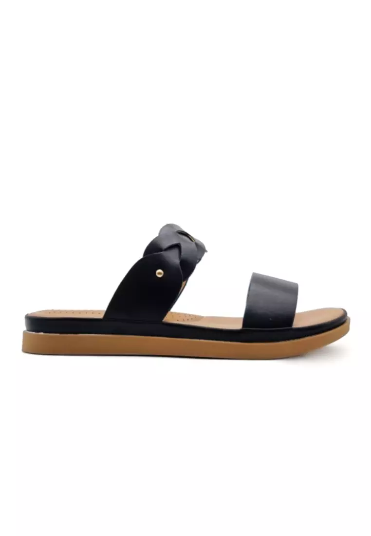 Discount on POLO HILL  shoes - SKU: POLO HILL Ladies Two Strap Wide Base Slide Sandals