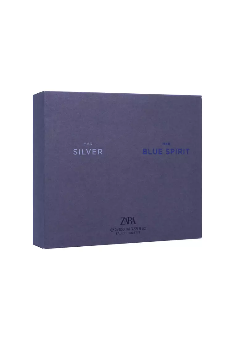 Zara Man Silver & Man Blue Spirit 2x100 ML - One Size