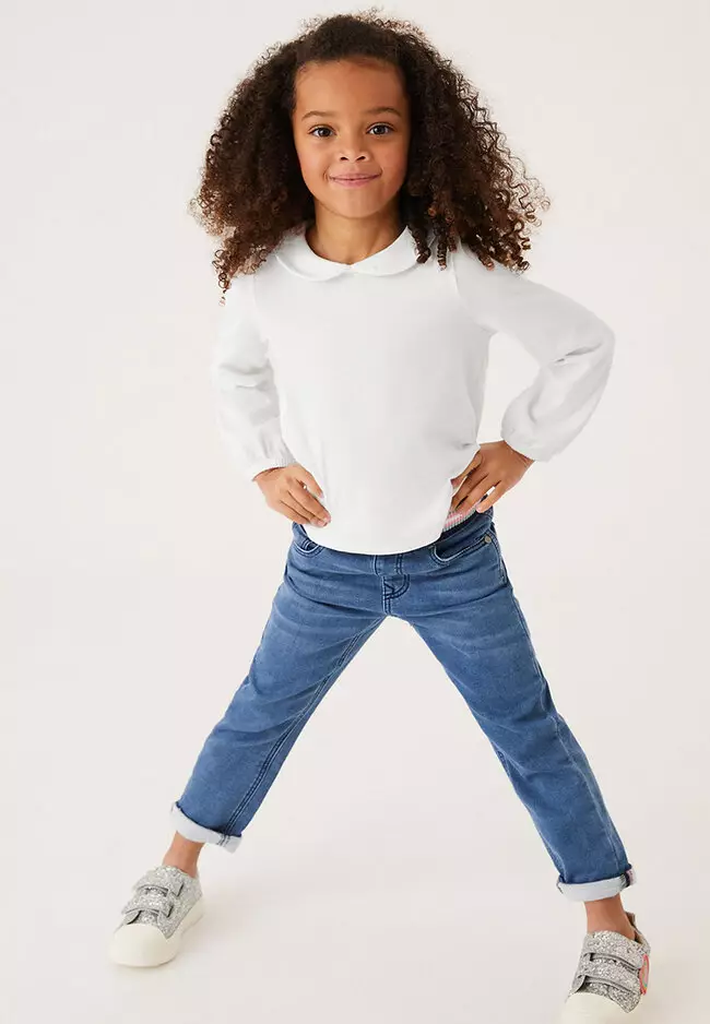 2Pk Pure Cotton Collared Tops