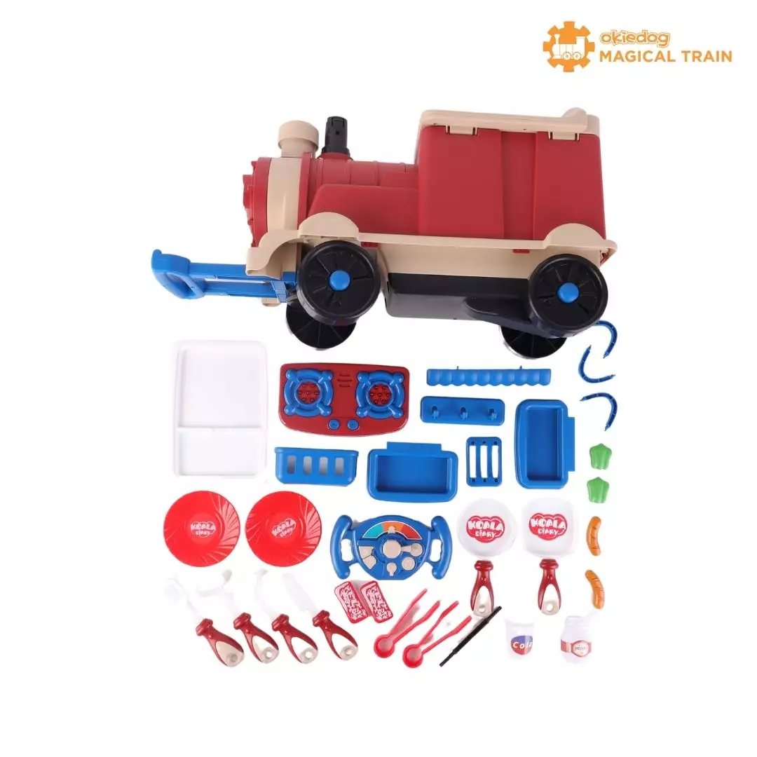 Okiedog Magical Train Kitchen - Mainan Playhouse, Mainan Kereta