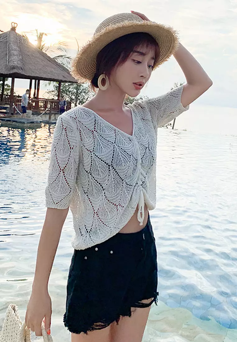 White cover up clearance sweater