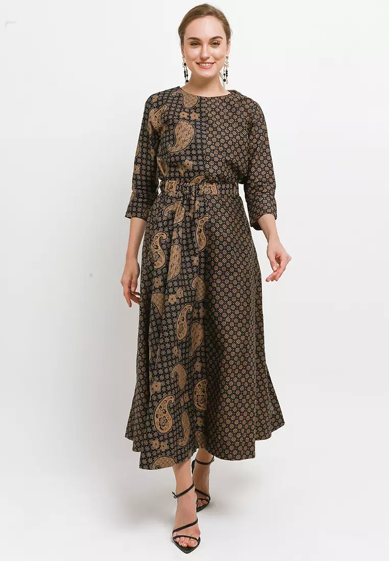 Rok Panjang Alaia Cut&Sew Karet+Lining