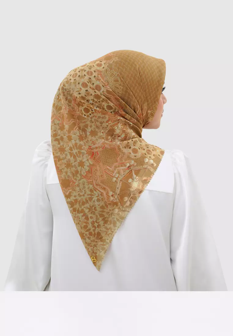 Haramain 2 Voile Square - Sandalwood