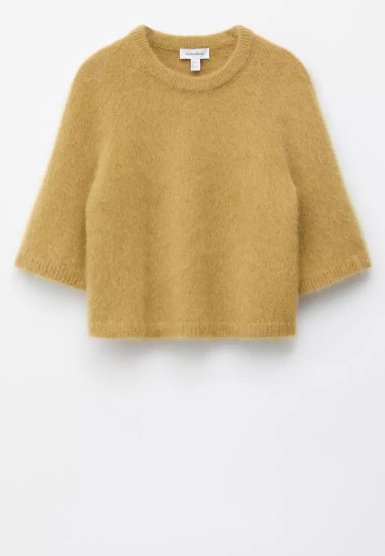 Mohair-Blend Knitted Top
