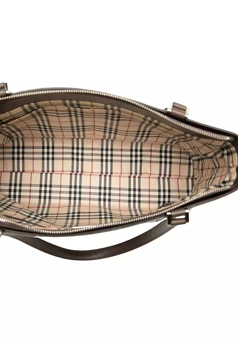 Pre-Loved Burberry Leather Tote