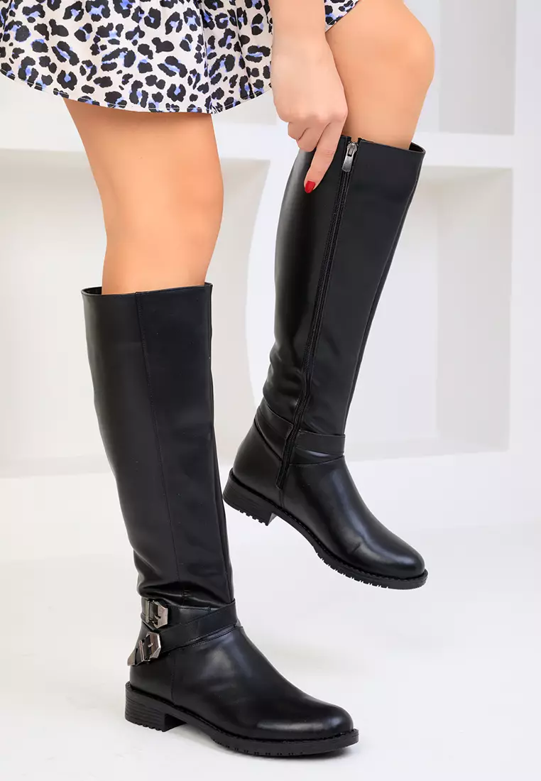Buy Soho Buckle Knee-High Rider Boots 2025 Online ZALORA