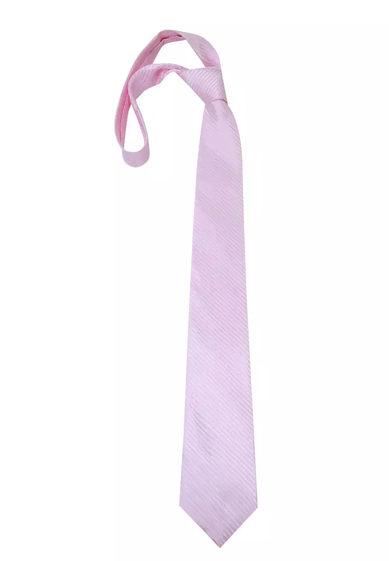 Ocean Dasi Pria Garis Long Line Tie Man Neckwear Aksesoris Fashion Material Polyester ORIGINAL - Pink
