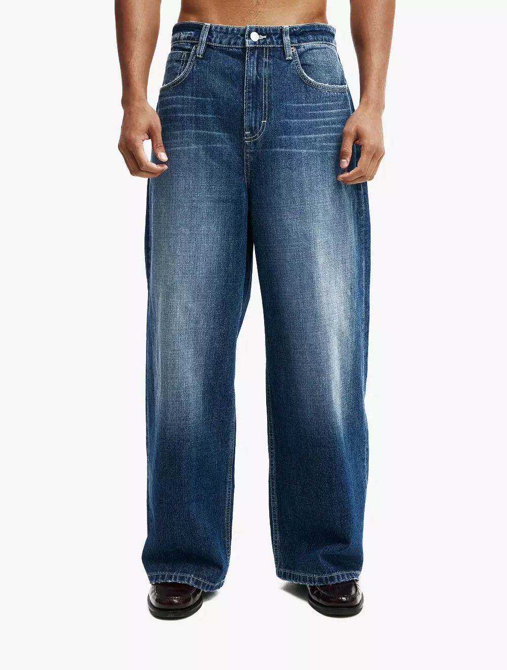 Cotton On -  Pakaian Pria  - Super Baggy Jean - Riverside Blue