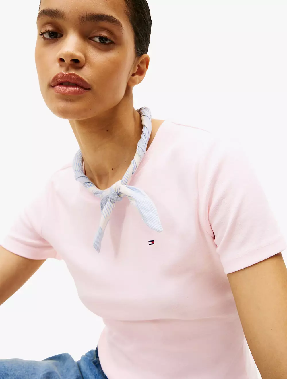 Tommy Hilfiger - W SS CNK FAVE TEE-CORE PLUS - Icy Pink