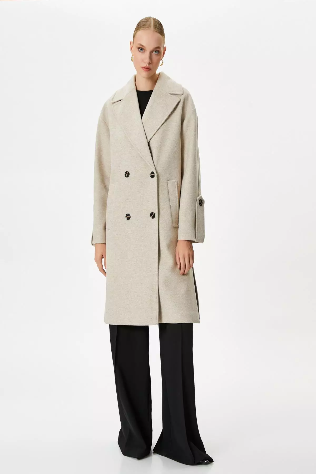 Buy KOTON Double Breasted Coat 2026 Online | ZALORA