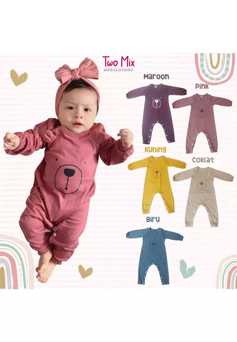 Two Mix Baju Jumper Bayi Unisex / Hansop Baju Bayi Kaos Katun 0-2 Tahun 4293