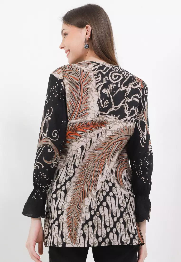 Wulu Blouse Batik Premium Wanita Casual Modern