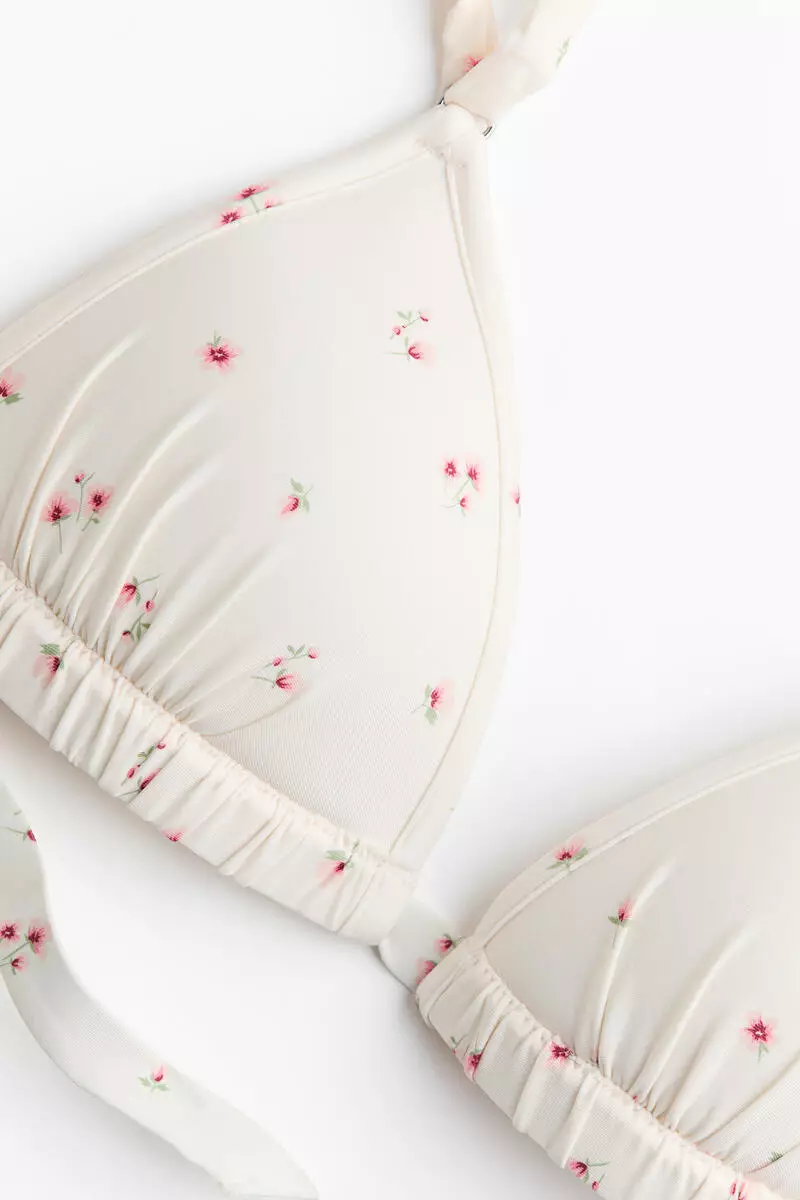 Push-up triangle bikini top