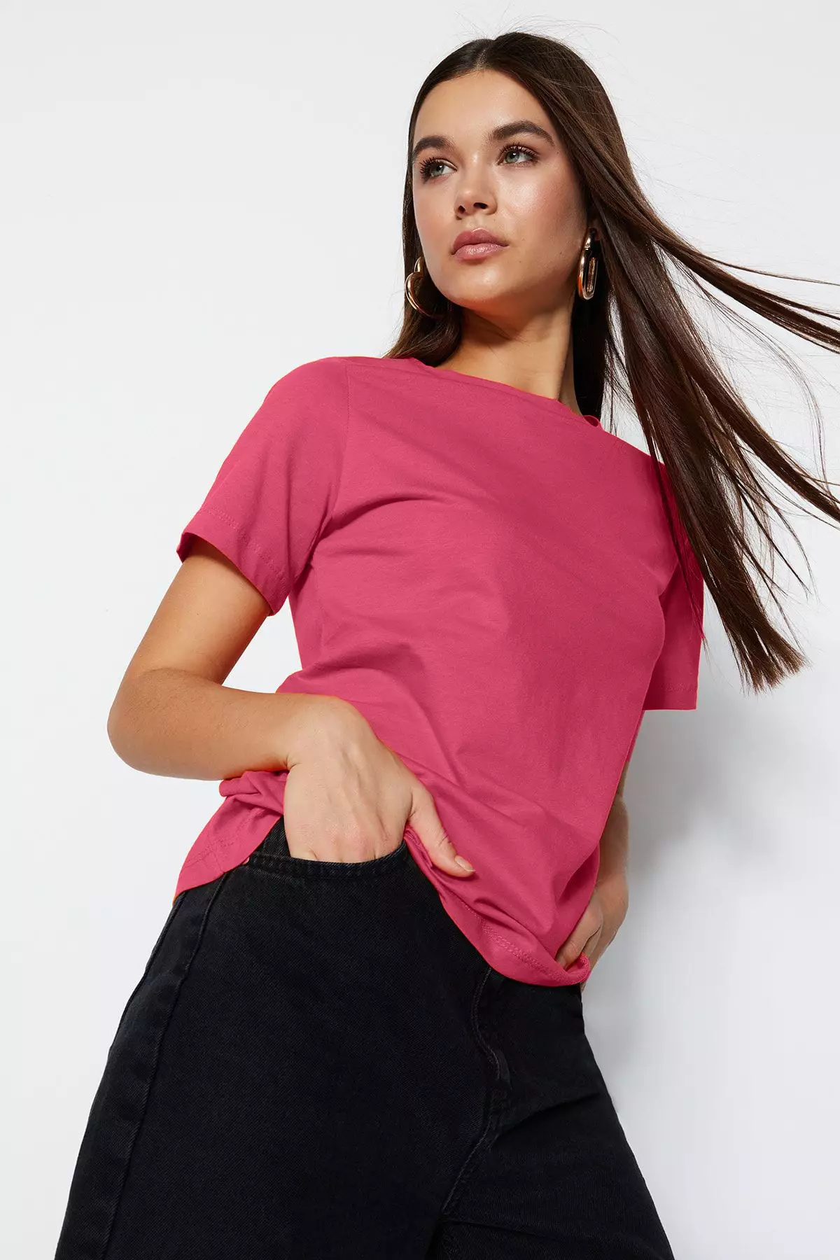 Cotton Crew Neck T-Shirt