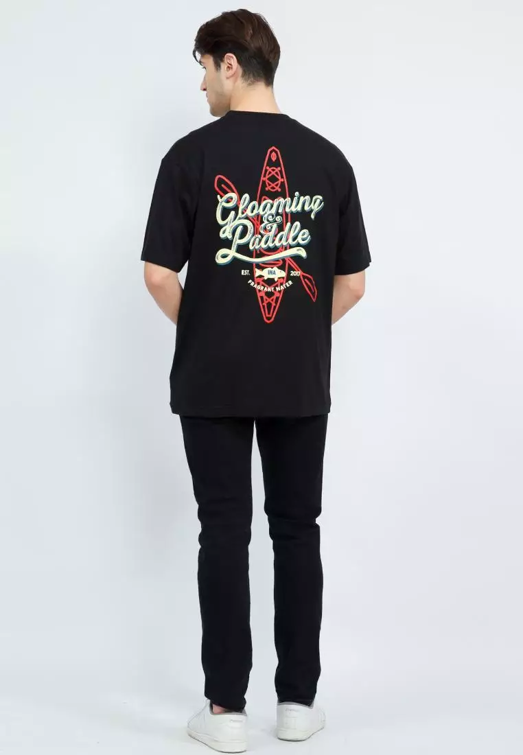 Kaos Design Paddle Hitam Unisex