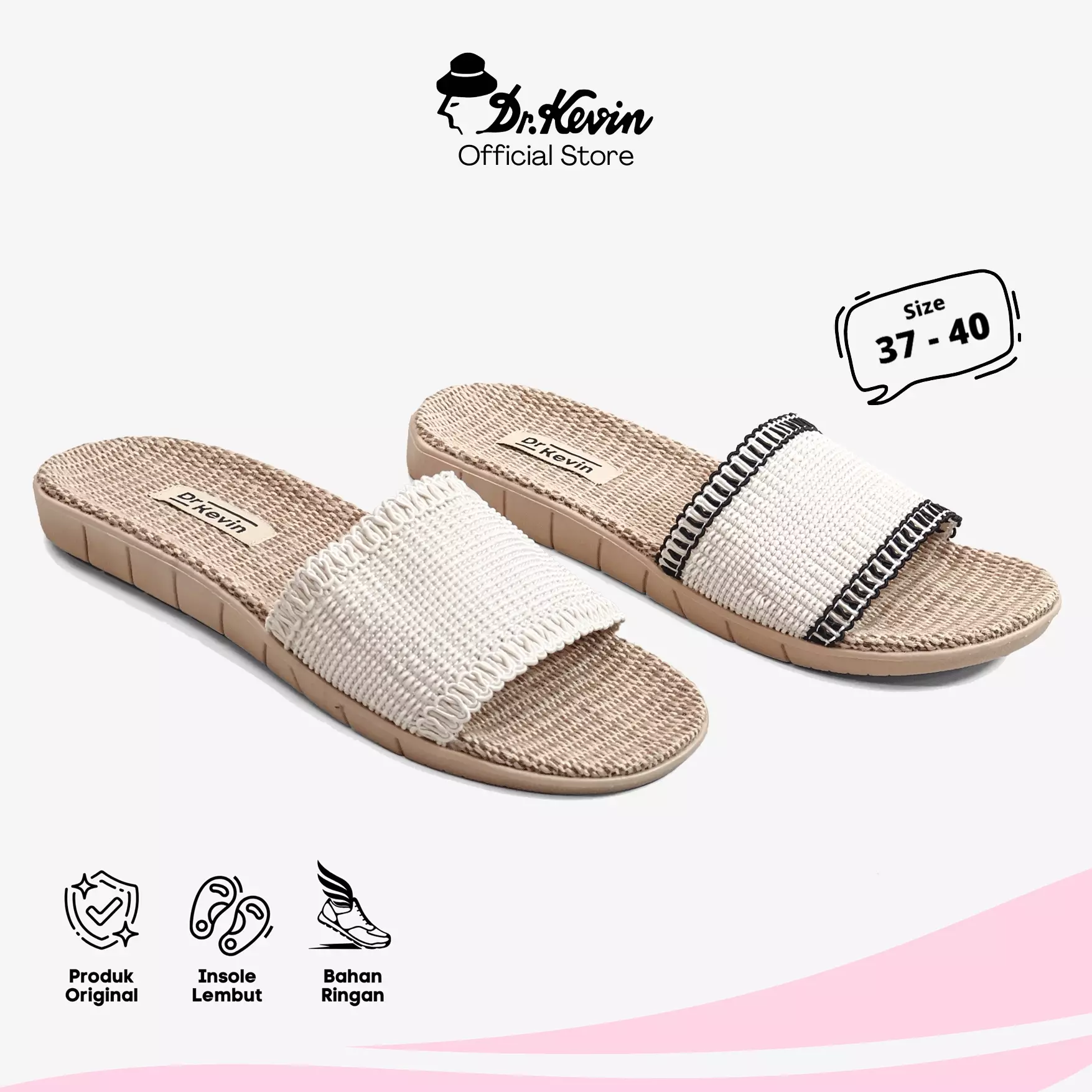 Dr. Kevin Sepatu Sandal dan sandal Wanita Hak Rata Flat Sandals 571-124