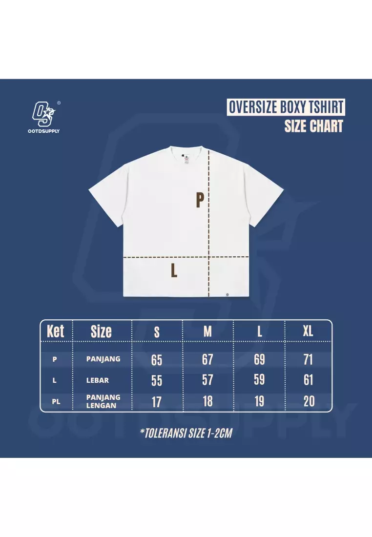 OOTDSUPPLY Boxy Fit Oversize Nothing Black l Tshirt Boxyfit l Kaos Boxy OVZB005