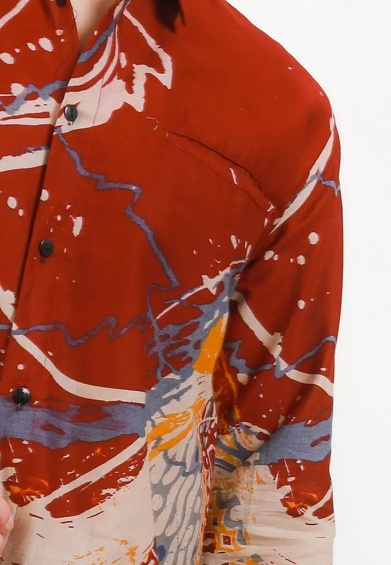 Tyaga Kemeja Batik Premium Pria Casual Modern Lengan Panjang