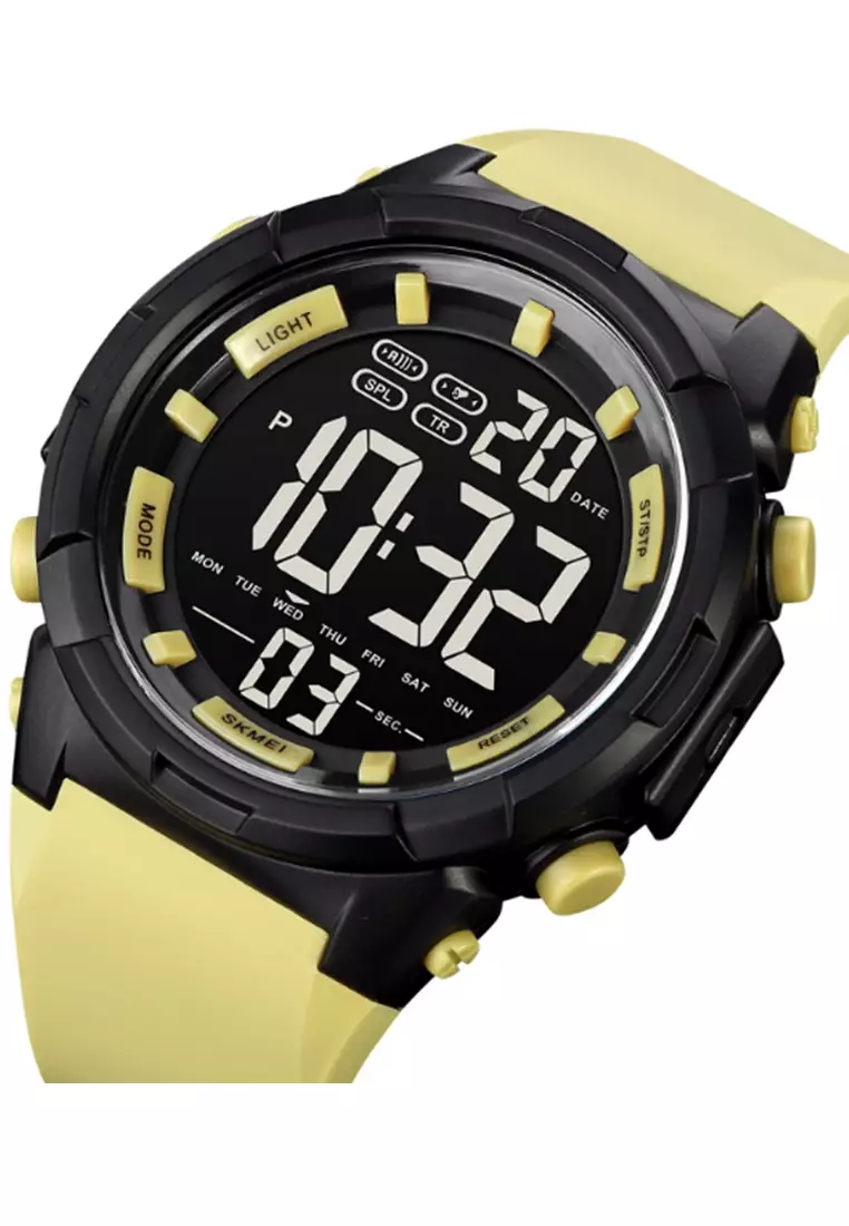 Jam Tangan Digital Pria Waterproof Many Function Strap Tali Material PU Silicone GN27 ORIGINAL