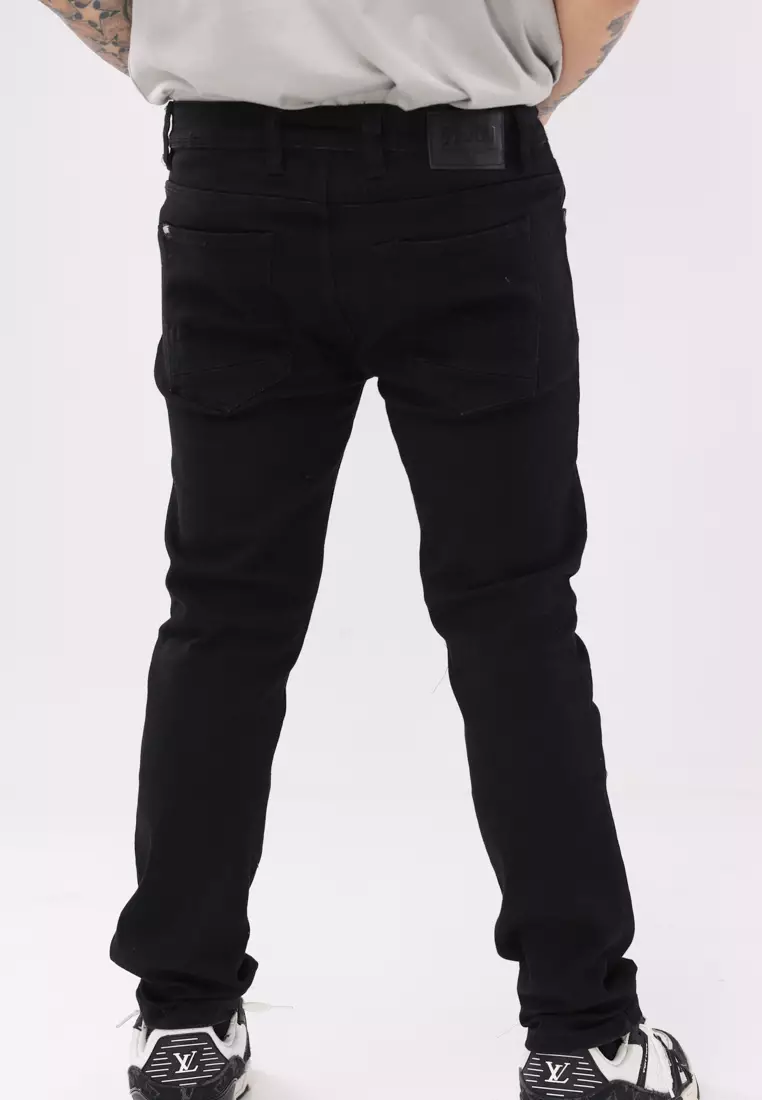 Denim Long Pants Slim Tapered Fit Stretch