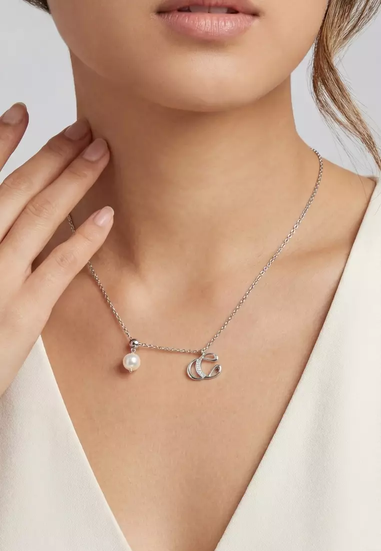 Unbreakable You Pearl Necklace in White Gold